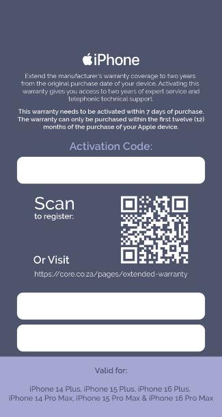 Extended Warranty: iPhone 14 Plus, 15 Plus, 16 Plus, & iPhone 14 Pro Max, 15 Pro Max & 16 Pro Max