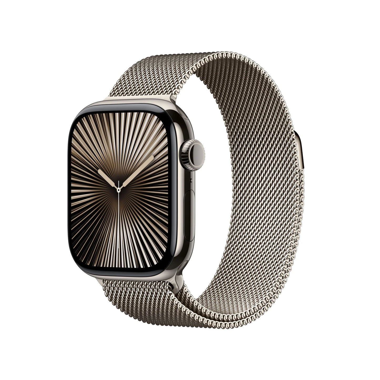 APPLE WATCH SERIES 10 GPS + CELLULAR 46MM NATURAL TITANIUM CASE WITH NATURAL MILANESE LOOP - S/M