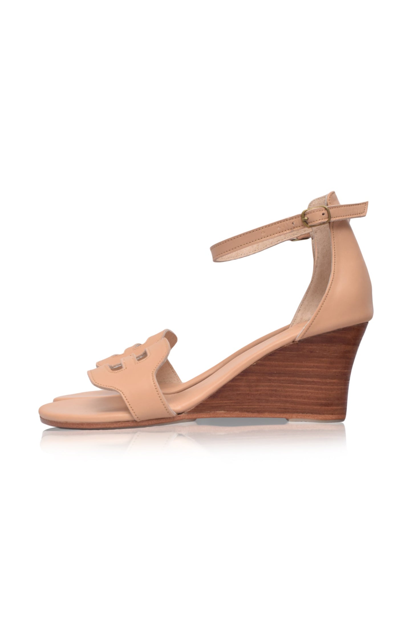 Como Leather Wedge Sandals