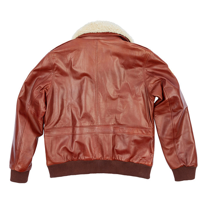 US Flag Flight Mens Pilot Leather Jacket