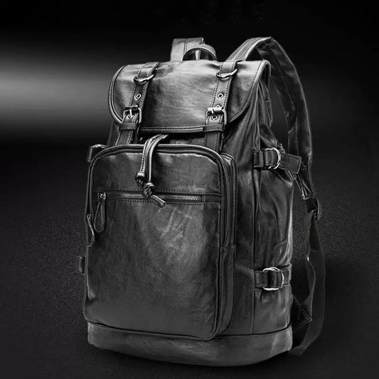 Leather backpack