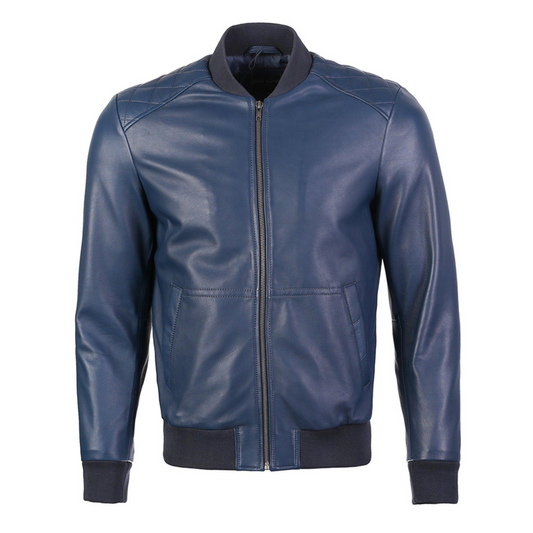Greer Mens Wax Finish Sheep Leather Jacket